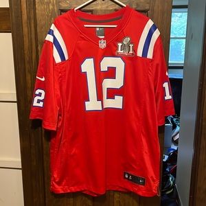 Tom Brady New England Patriots Super Bowl 51 Red Jersey